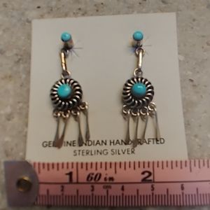 Sterling silver and turquiose earrings